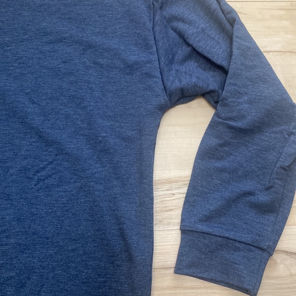 Tuff Athletics Womens L Long Sleeve Blue Shirt. Pullover. Crew neck. Heather Blu - Picture 4 of 12